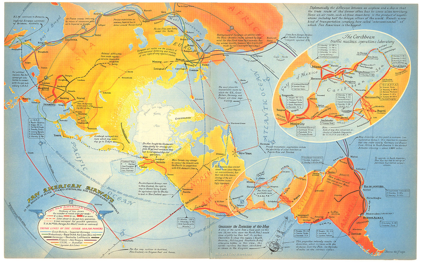 Pan American Airways is the biggest of seven giants struggling for transoceanic supremacy.
