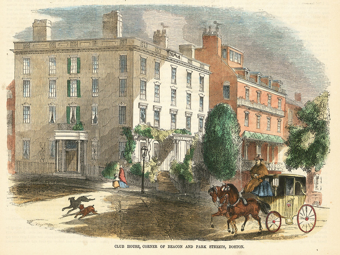 Club House, Corner of Beacon and Park Streets, Boston.