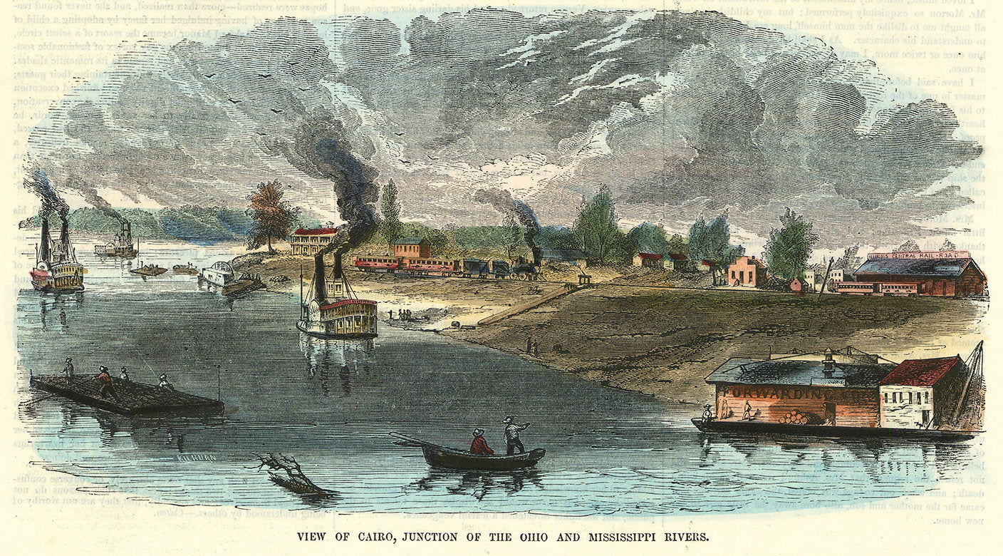 View of Cairo, Junction of the Ohio and Mississippi Rivers.