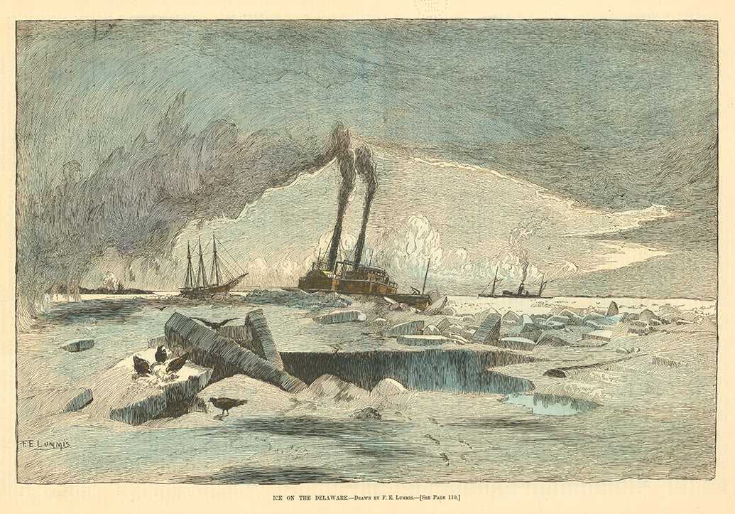 Ice on the Delaware.