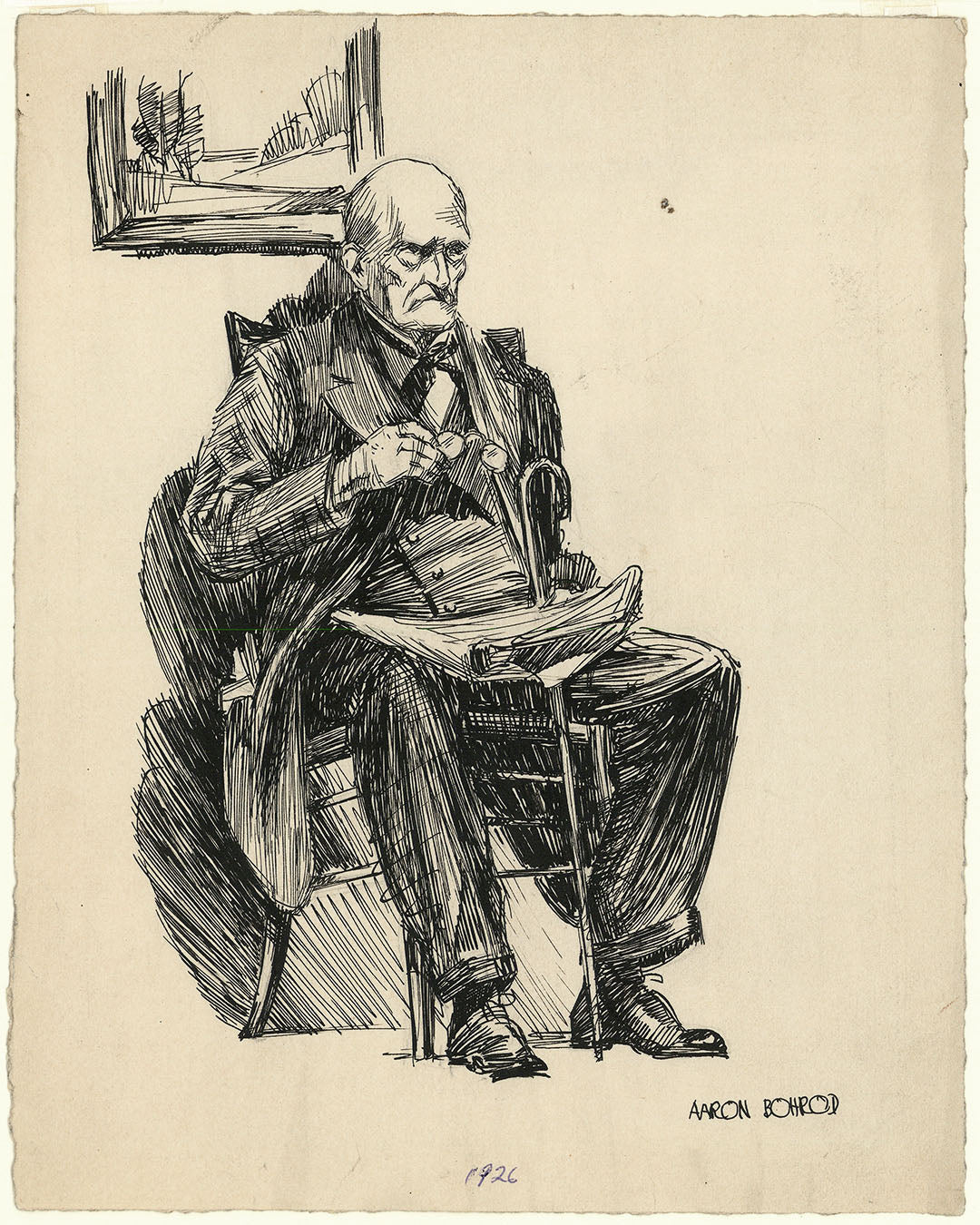 Untitled. (Portrait of a man in a chair).