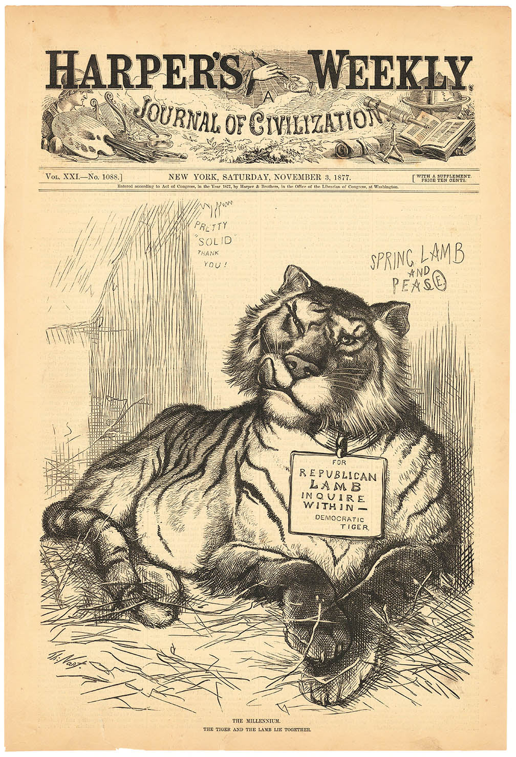 The Millennium. : The Tiger and the Lamb Lie Together.