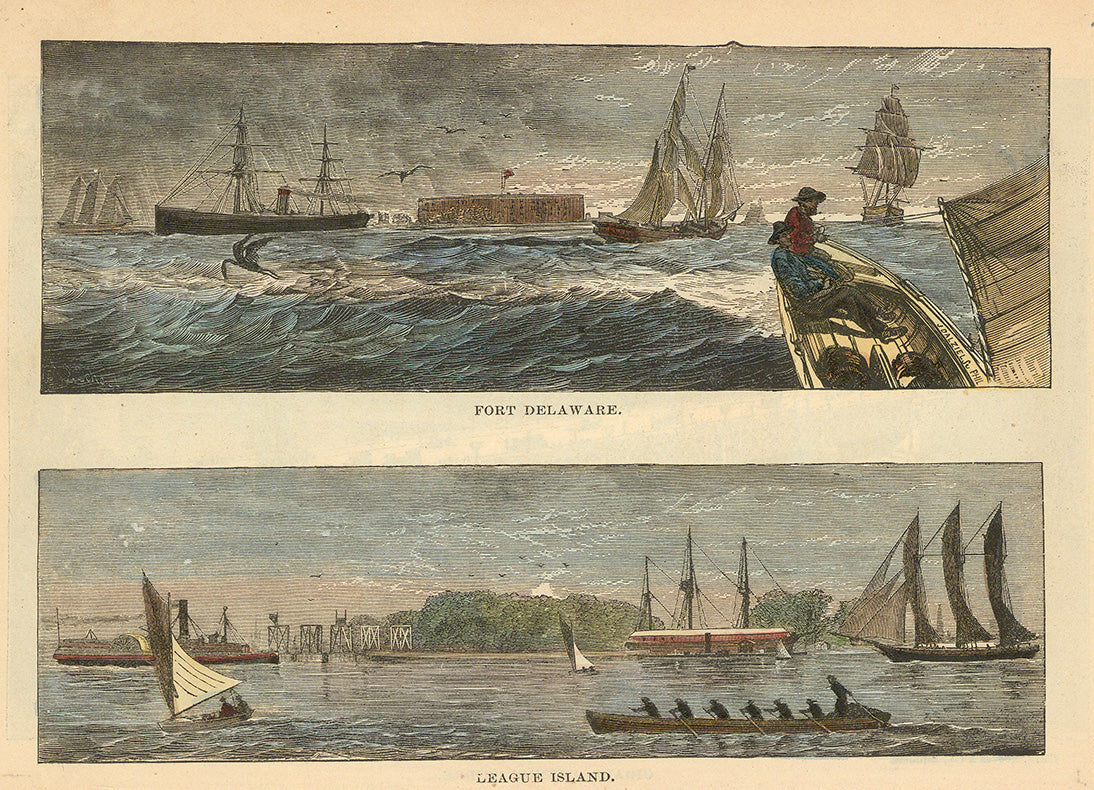 Fort Delaware and League Island.