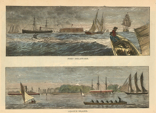 Fort Delaware and League Island.