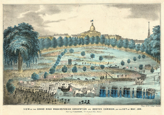 View of the Grand Mass Washington Convention on Boston Common, on the 30th of May, 1844.