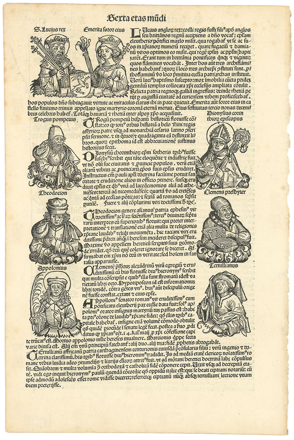 Folium CXV from the Nuremberg Chronicle.