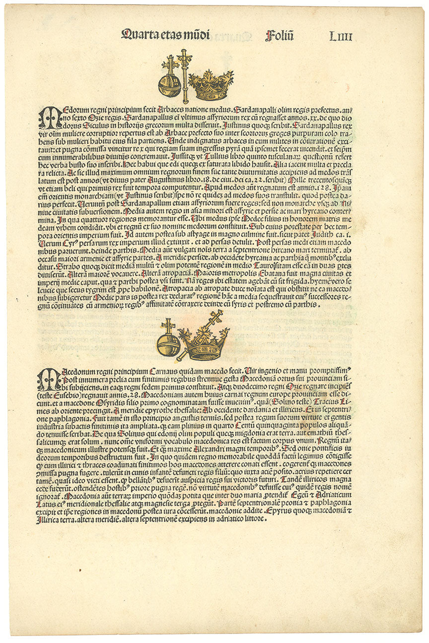 Folium LIIII from the Nuremberg Chronicle.