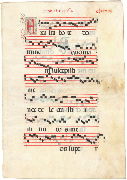 Vellum Leaf from an Illuminated Antiphonary.