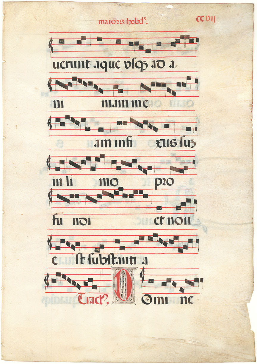 Vellum Leaf from an Illuminated Antiphonary.