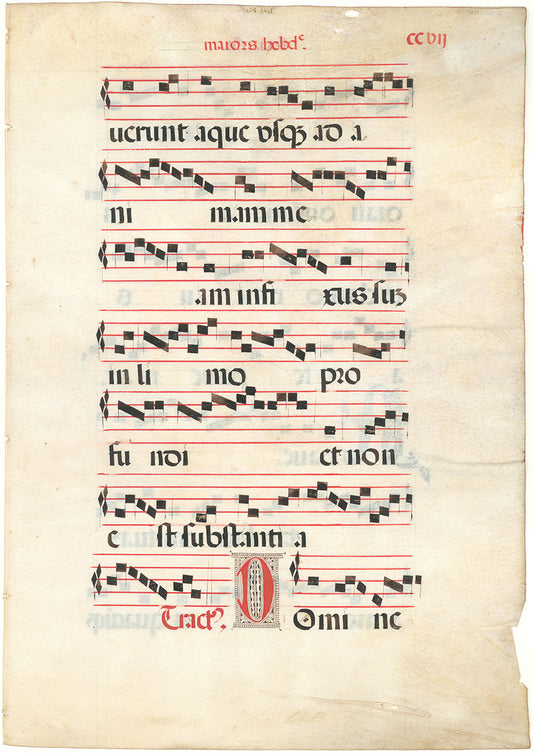 Vellum Leaf from an Illuminated Antiphonary.