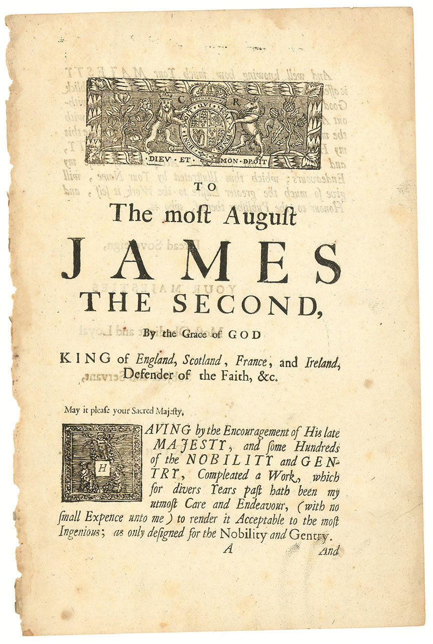 Dedication page to "The Moft Auguft James The Second..."