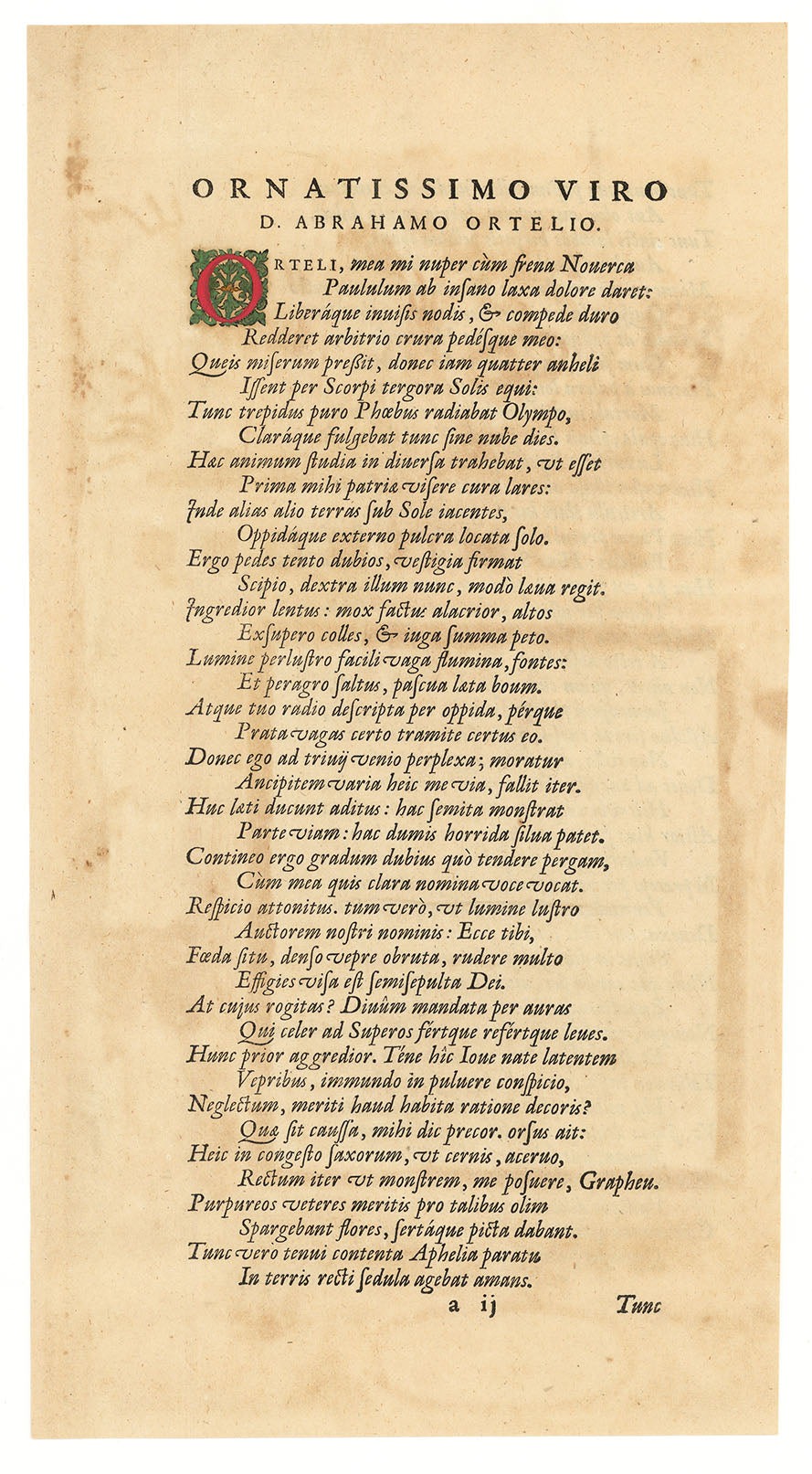 Ornatissimo Viro D. Abrahamo Oretelio ( Parergon ).