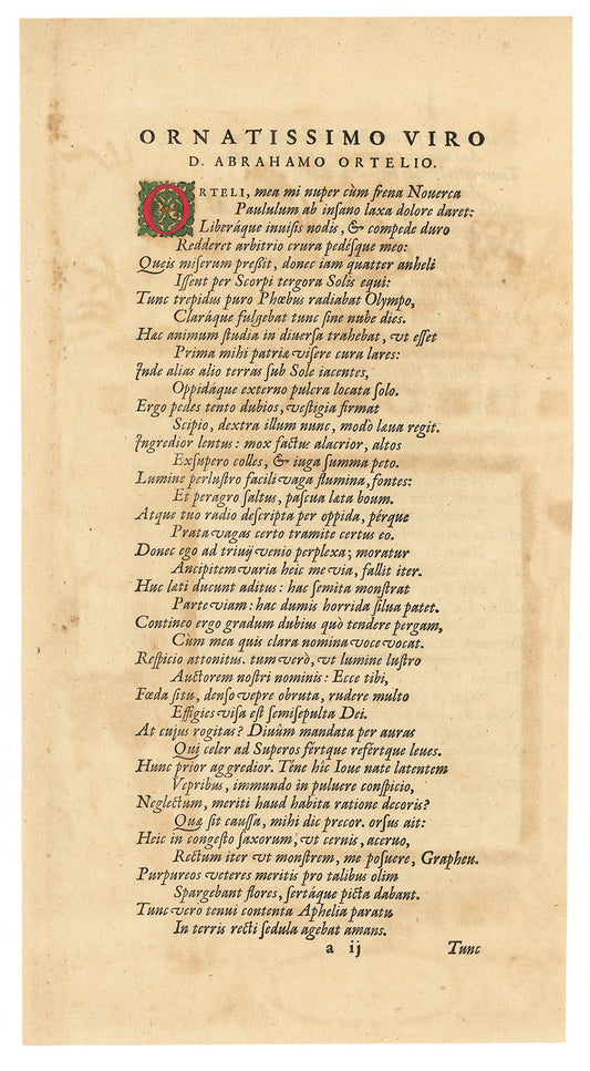 Ornatissimo Viro D. Abrahamo Oretelio ( Parergon ).