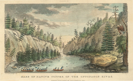 Mass of Native Copper on the Ontonagon River.