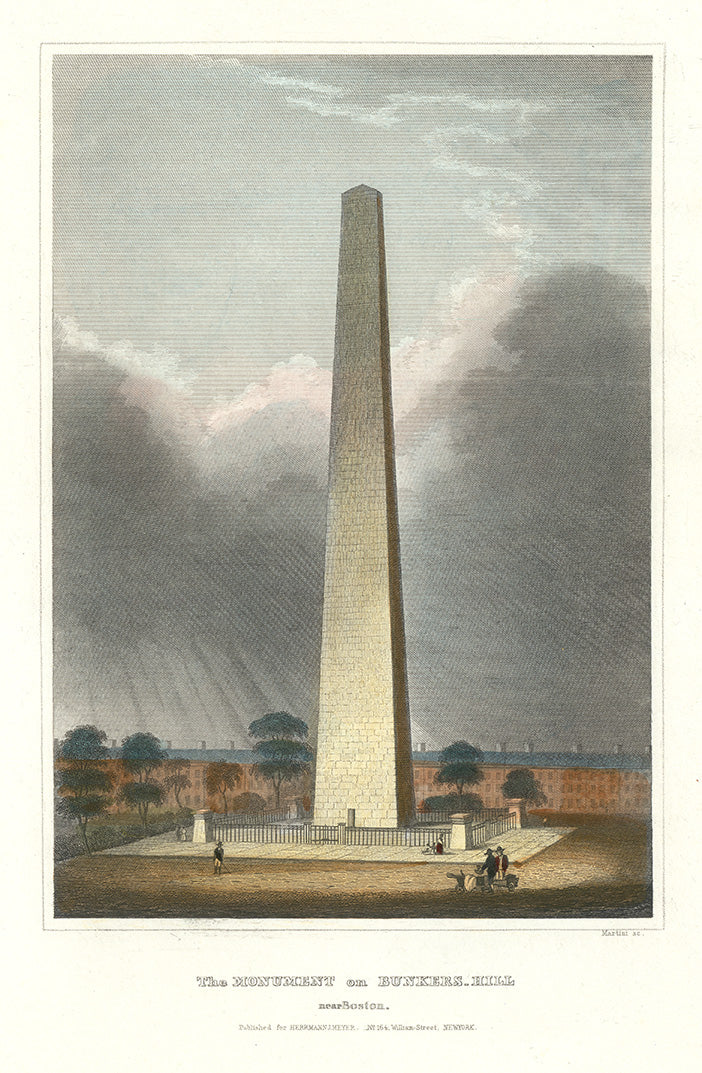 The Monument on Bunkers Hill near Boston.