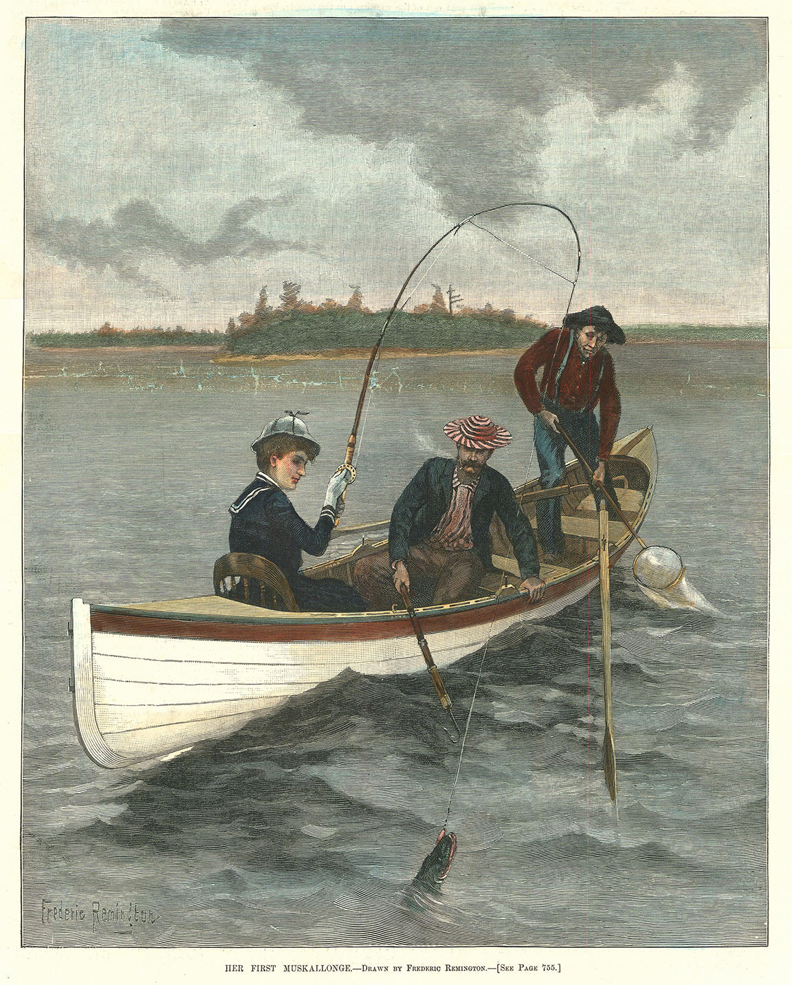 Her First Muskallonge.