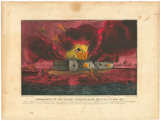 Bombardment of Fort Pulaski, Cockspur Island, Geo. 10th & 11th of April 1862. [two additional lines of text].