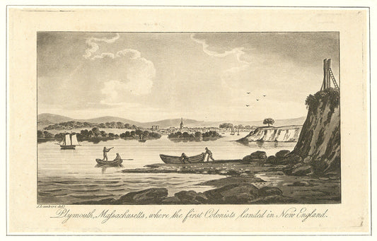 Plymouth, Massachusetts, where the First Colonists Landed in New England.