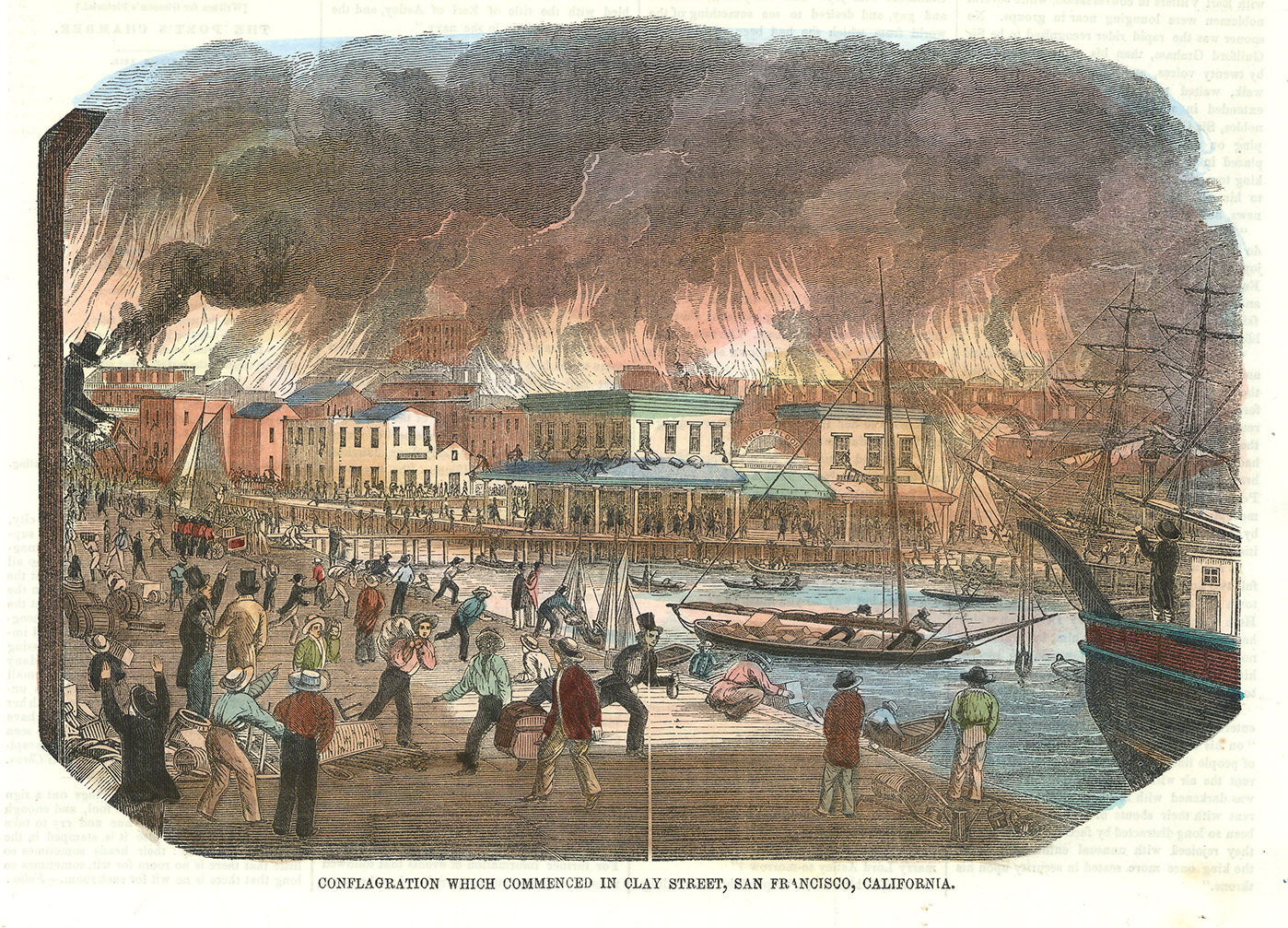 Great Fire in San Francisco [or] Conflagration which Commenced in Clay Street, San Francisco, California.