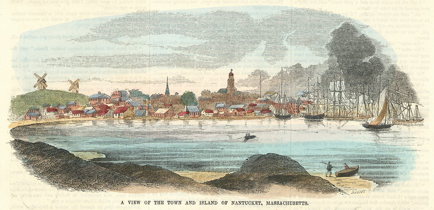 View of the Town and Island of Nantucket, Massachusetts.