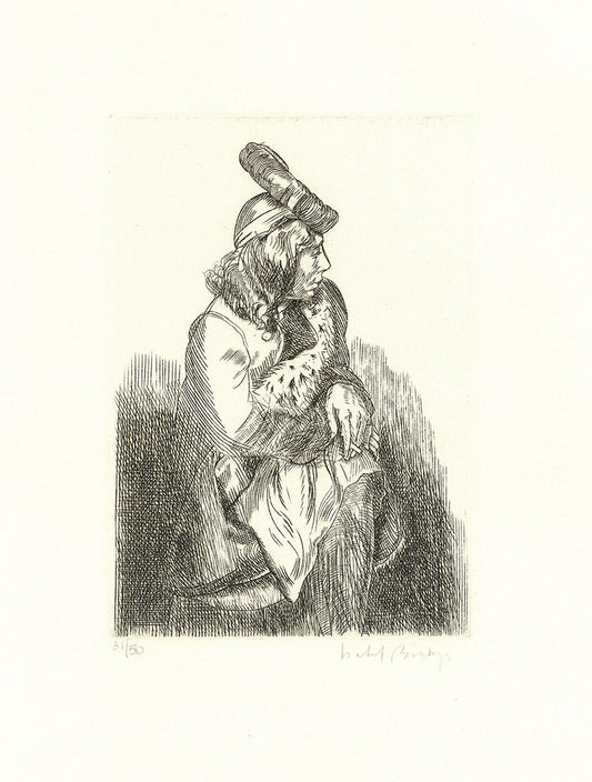 Seated Woman with Hat.