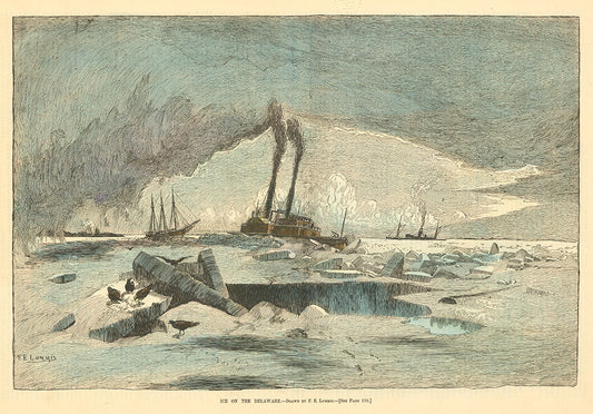Ice on the Delaware.