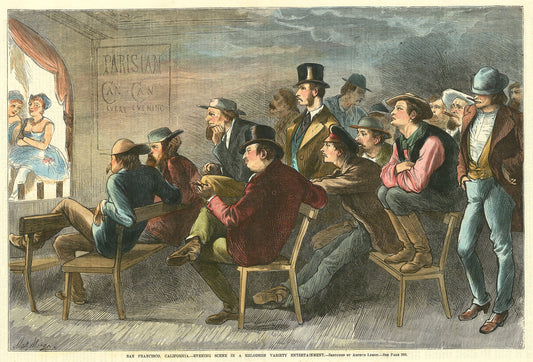 San Francisco, California.-Evening Scene in a Melodeon Variety Entertainment.