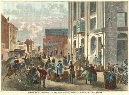 Corner of Washington and Boylston Streets, Boston. - The Old Boylston Market.