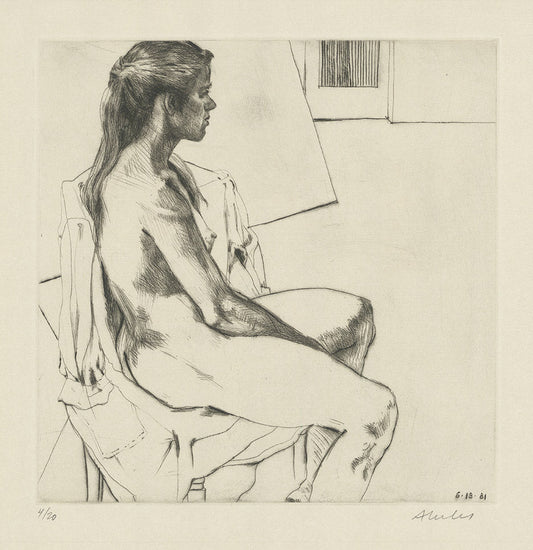 Model in Studio.  (Amherst Suite).