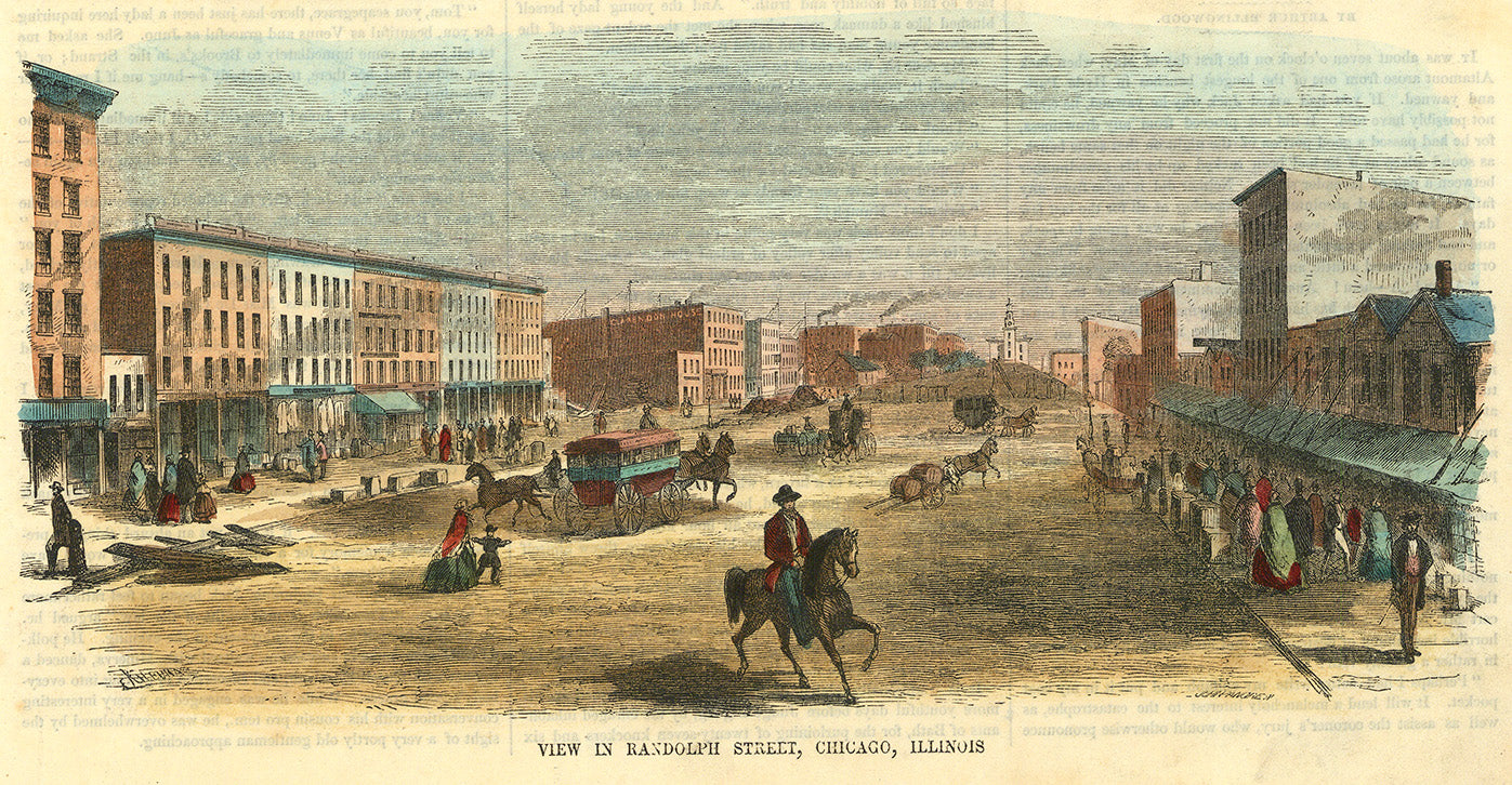 View in Randolph Street, Chicago, Illinois.