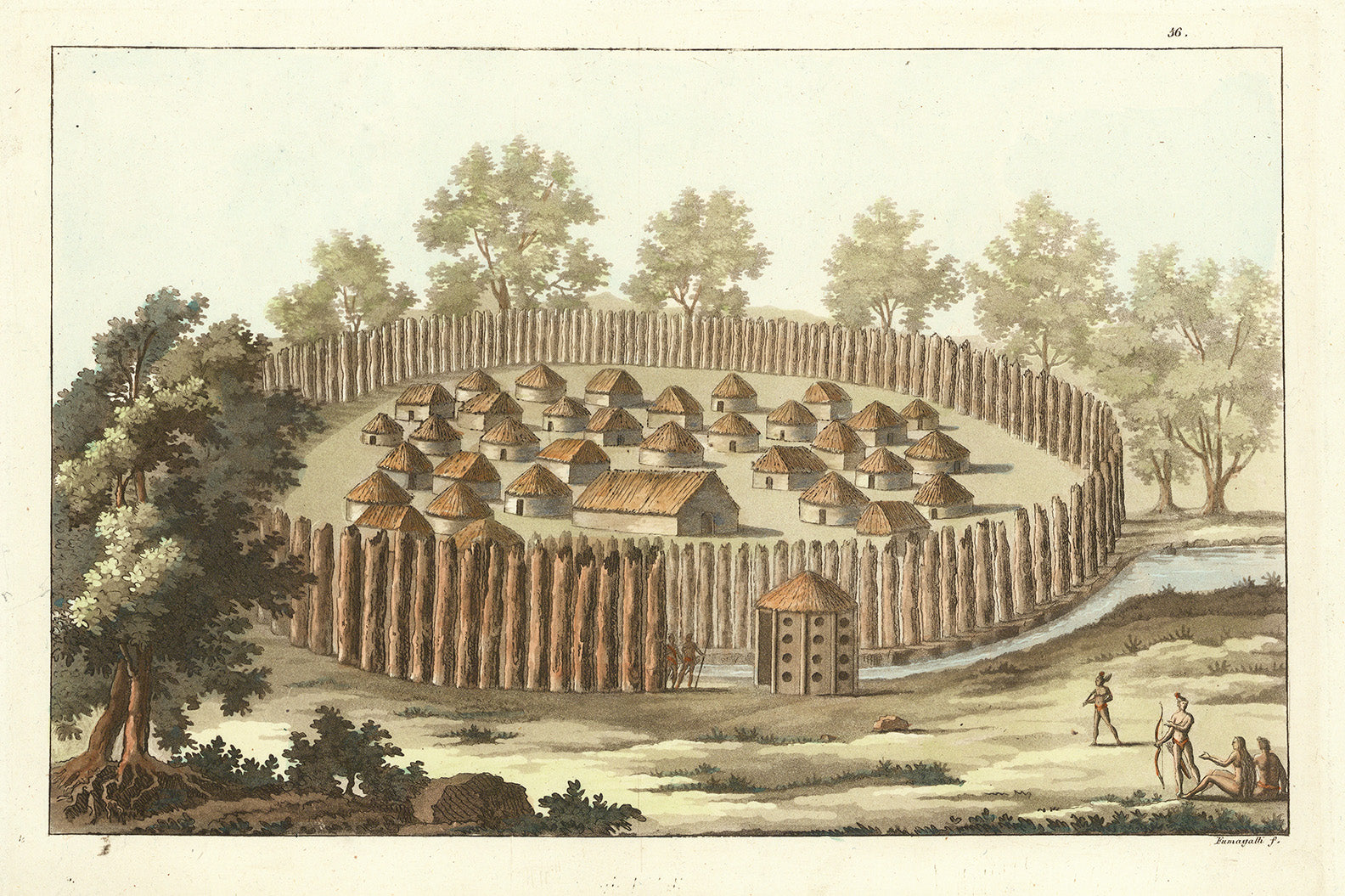 Village of an Indigenous Tribe in Florida. (Supplied title).