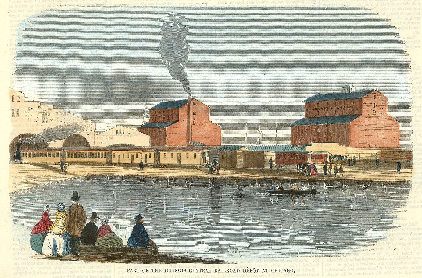 Part of the Illinois Central Railroad Depot at Chicago.