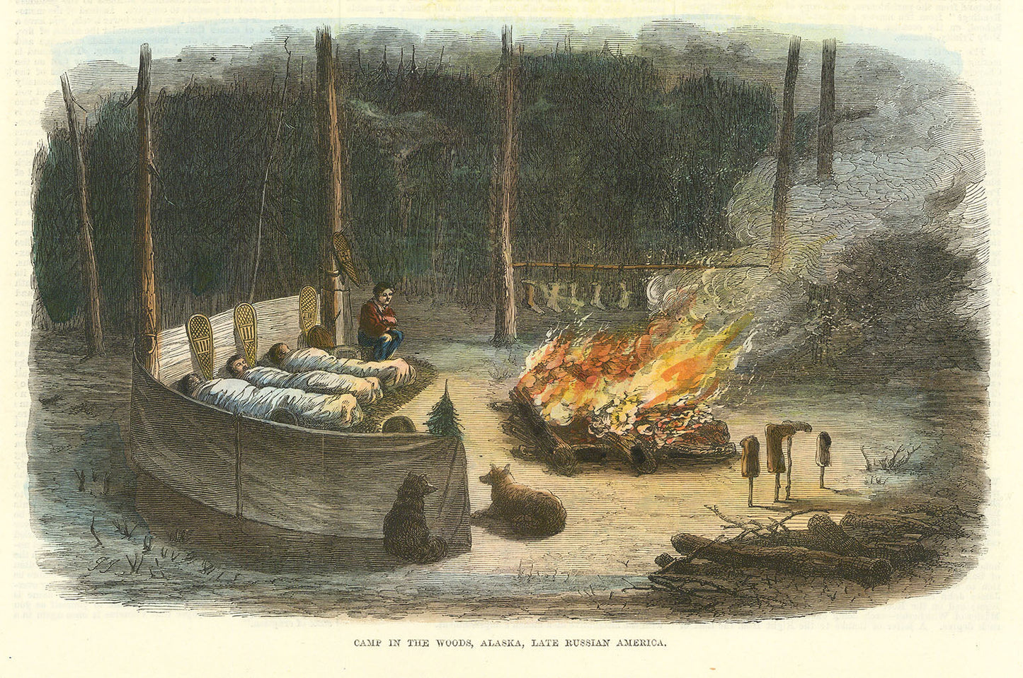Camp in the Woods, Alaska, Late Russian America.
