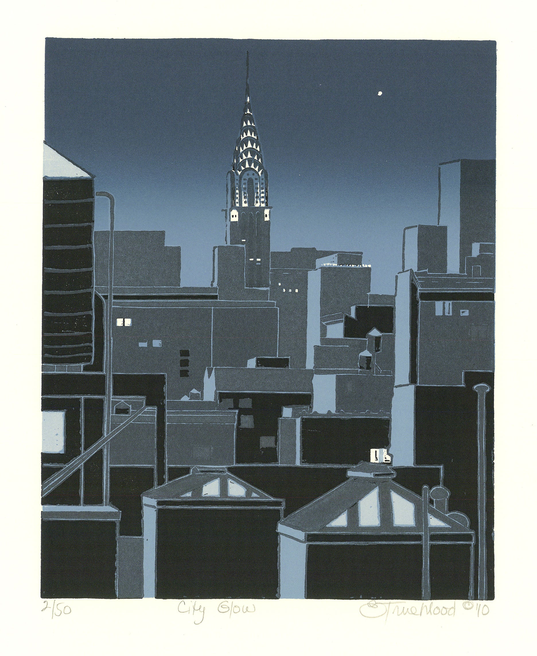 City Glow.  (Chrysler Building).