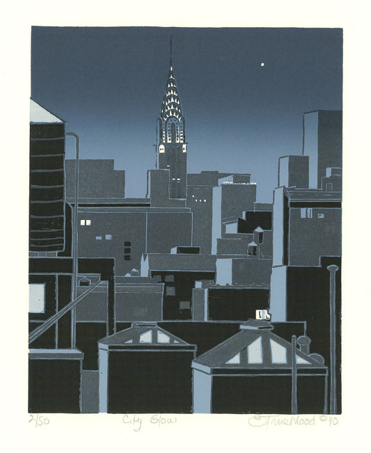 City Glow.  (Chrysler Building).