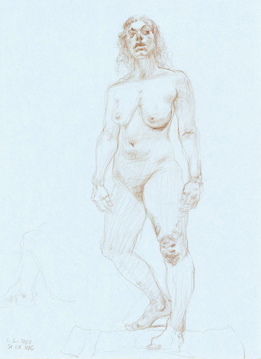 Looking Up at a Thoughtful Nude.