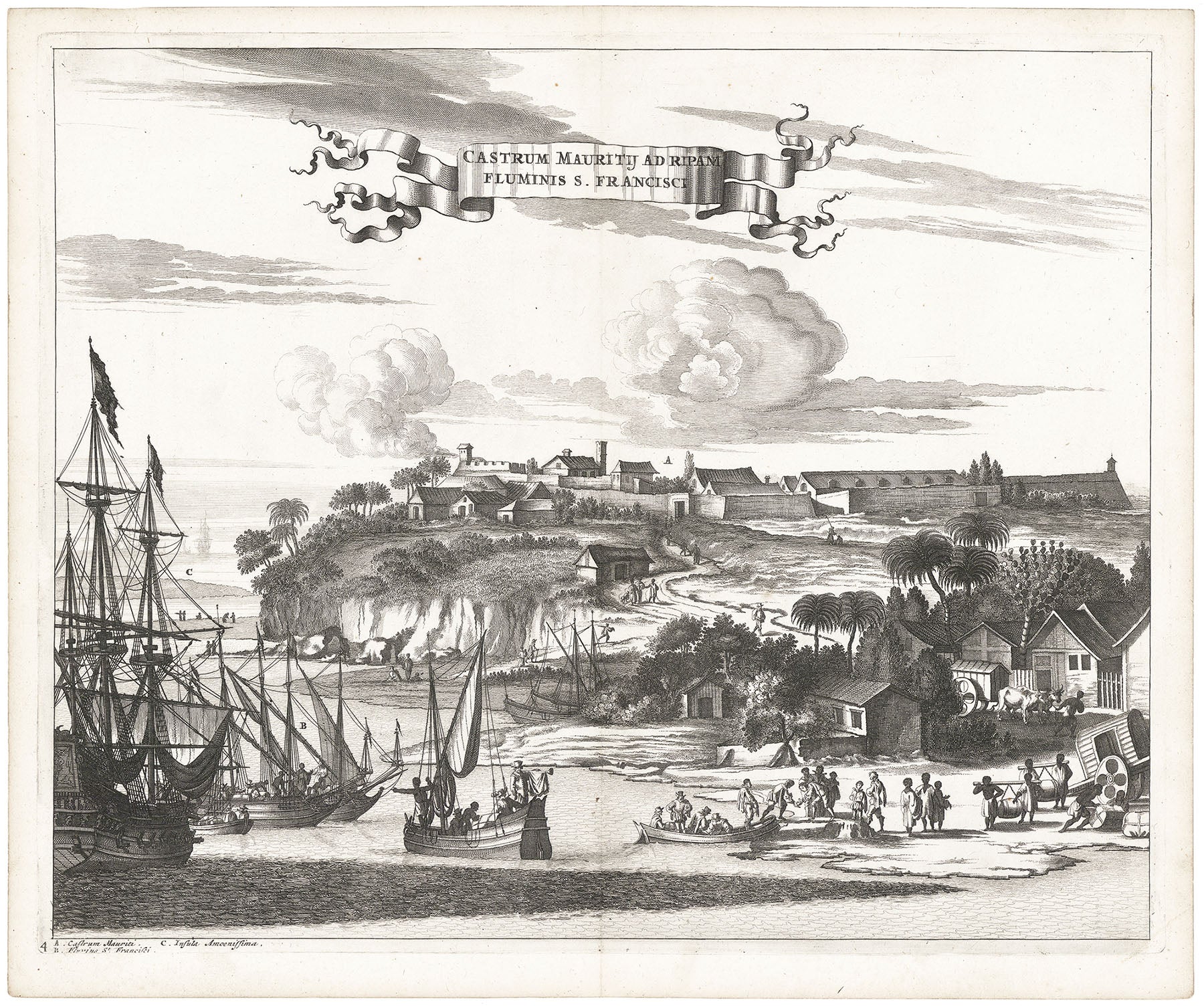 Castrum Mauritij Adripam Fluminis S. Francisci.