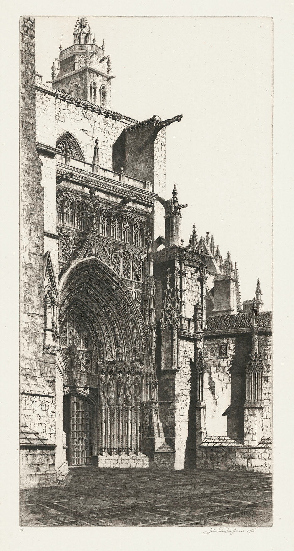 Spanish Profile, Palencia. [The Doorway of the Bishop, Palencia Cathedral, South Portal].