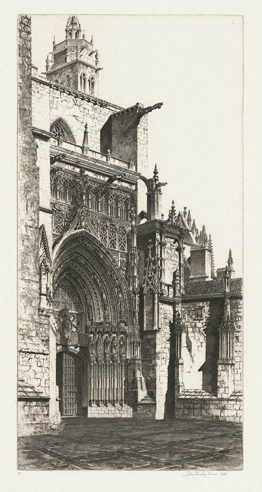 Spanish Profile, Palencia. [The Doorway of the Bishop, Palencia Cathedral, South Portal].