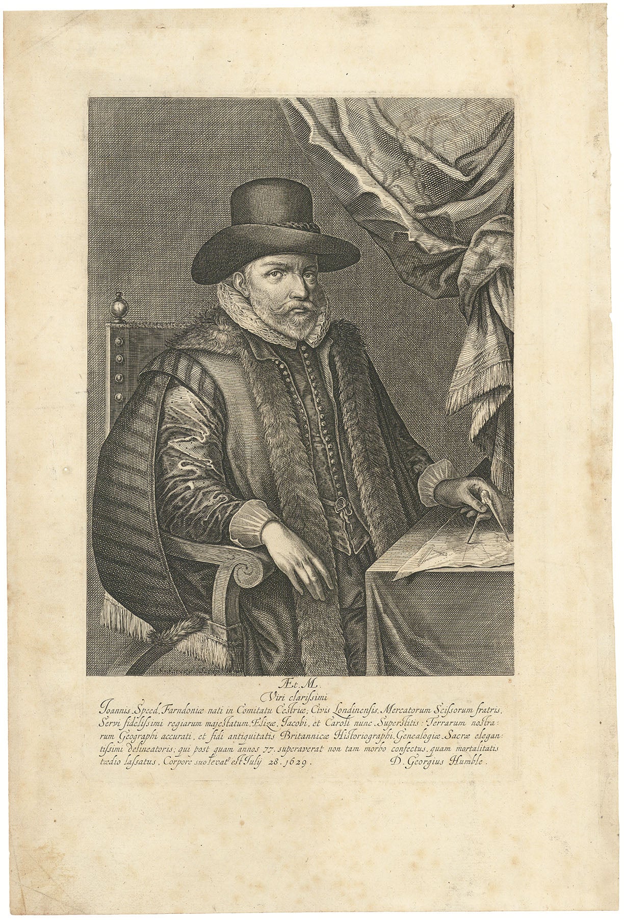 Portrait of John Speed (Aet. M. Viri Clarissimi Joannis Speed...)