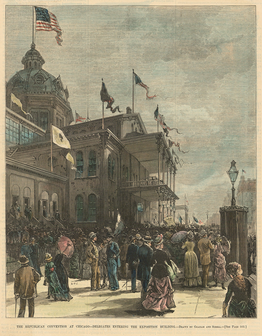 The Republican Convention at Chicago - Delegates entering the Exposition Building.