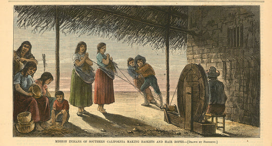 Mission Indians of Southern California Making Baskets and Hair Ropes.