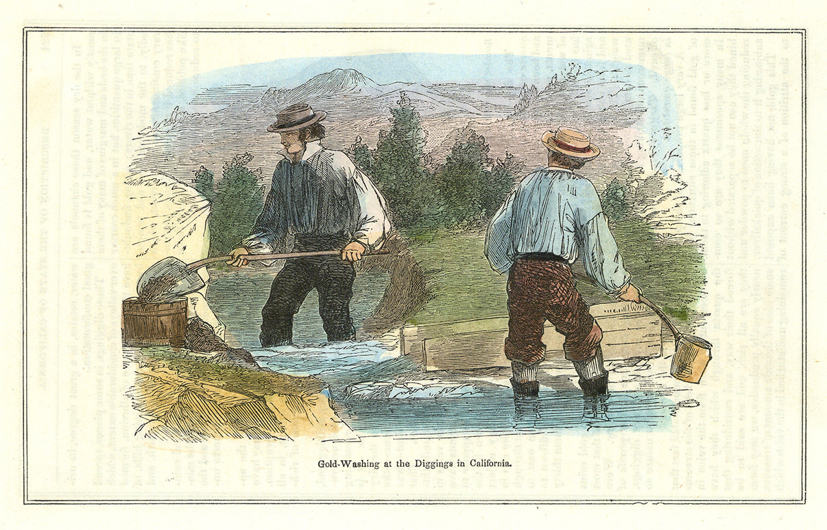 Gold-Washing at the Digging in California.