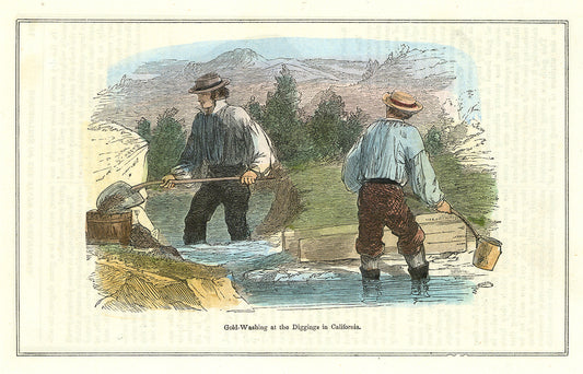 Gold-Washing at the Digging in California.