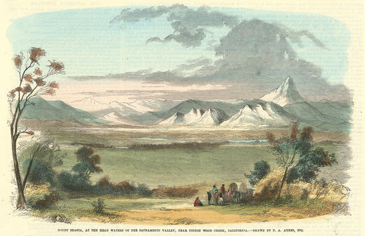 Mount Shasta, at the Head Waters of the Sacramento Valley, Near Cotton Wood Creek, California.