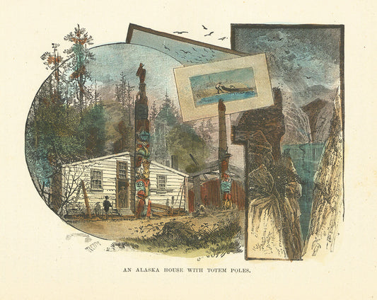 An Alaska House with Totem Poles.