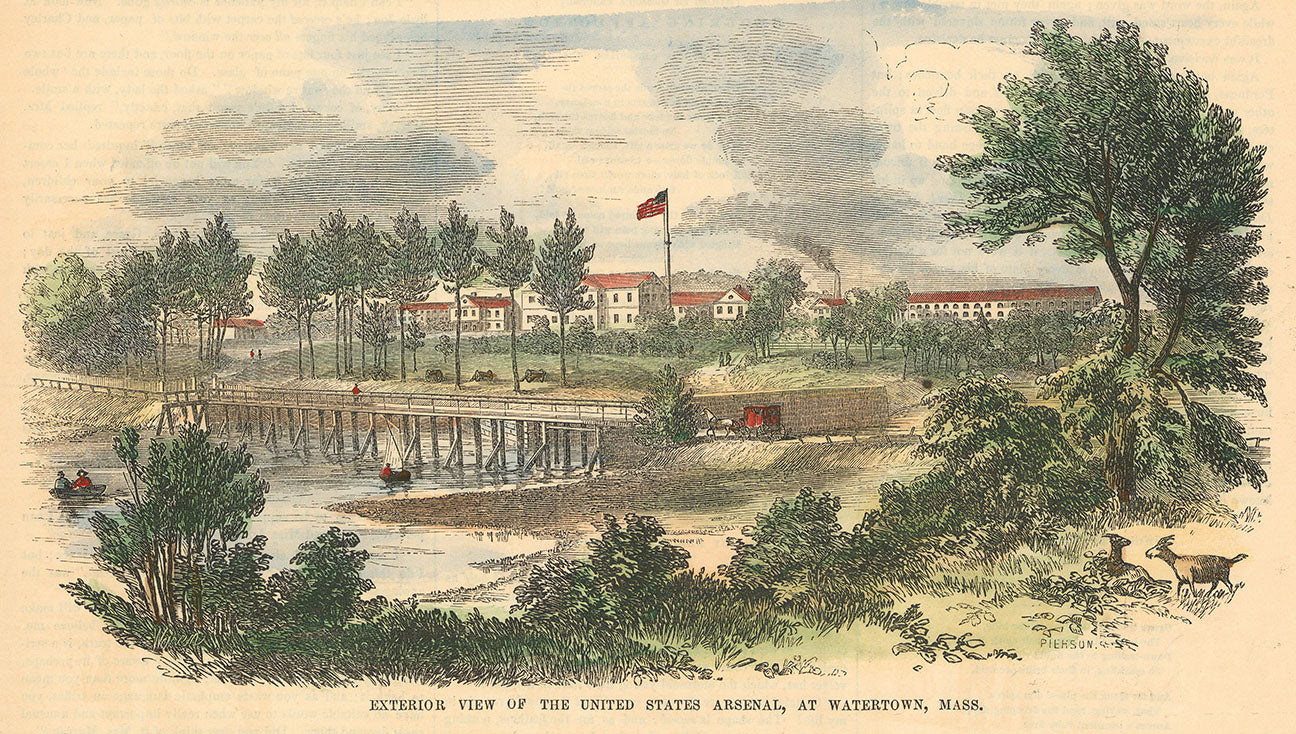 Exterior view of the United States Arsenal, at Watertown, Mass.