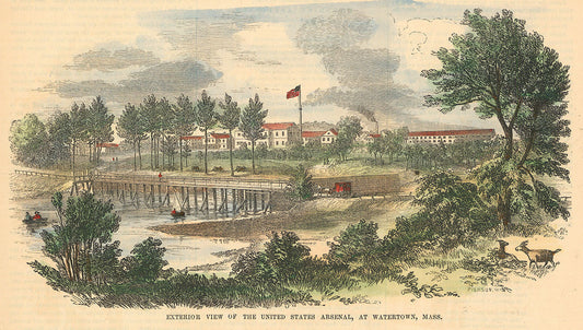 Exterior view of the United States Arsenal, at Watertown, Mass.