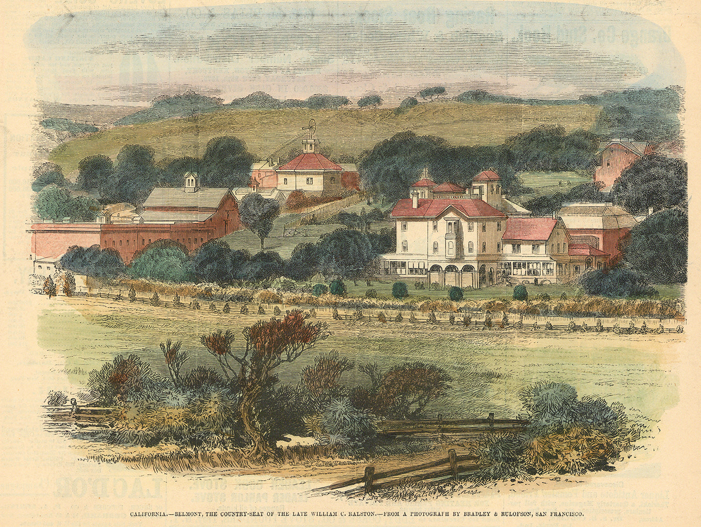 California. - Belmont, The Country-Seat of the Late William C. Ralston.