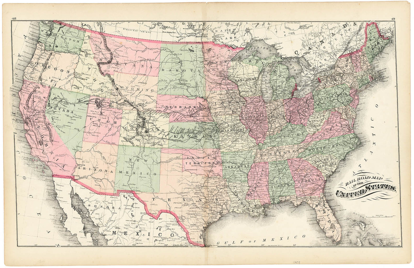 Railroad Map of the United States.